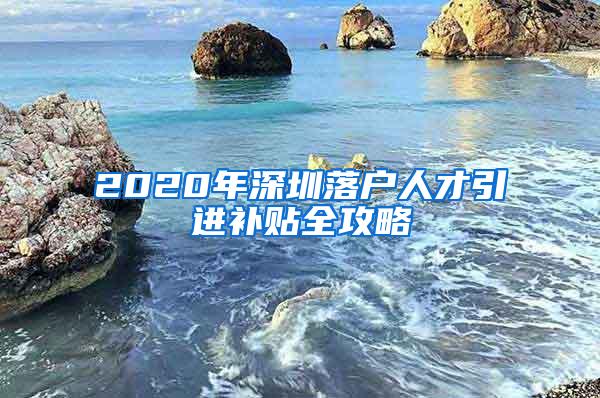 2020年深圳落户人才引进补贴全攻略