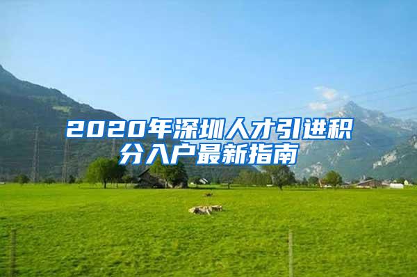 2020年深圳人才引进积分入户最新指南