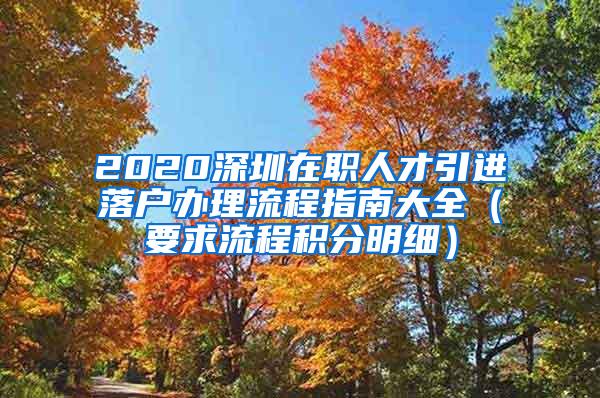 2020深圳在职人才引进落户办理流程指南大全（要求流程积分明细）