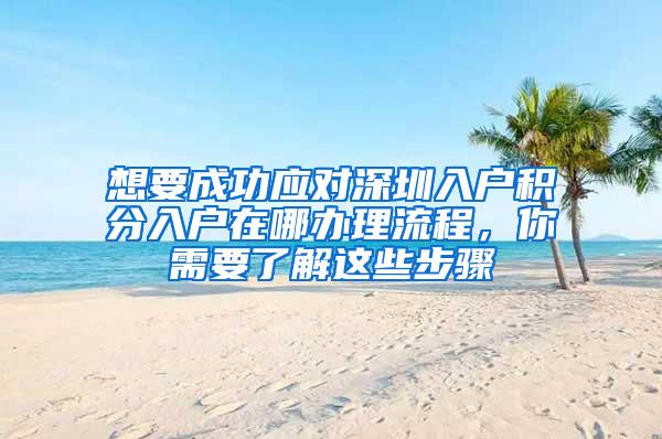 想要成功应对深圳入户积分入户在哪办理流程，你需要了解这些步骤