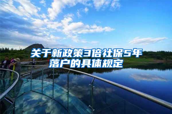 关于新政策3倍社保5年落户的具体规定