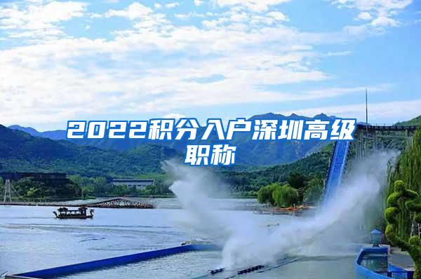 2022积分入户深圳高级职称