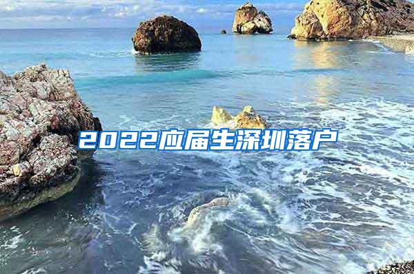 2022应届生深圳落户