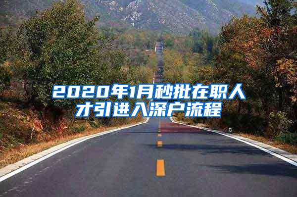 2020年1月秒批在职人才引进入深户流程