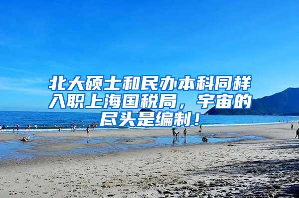 北大硕士和民办本科同样入职上海国税局，宇宙的尽头是编制！