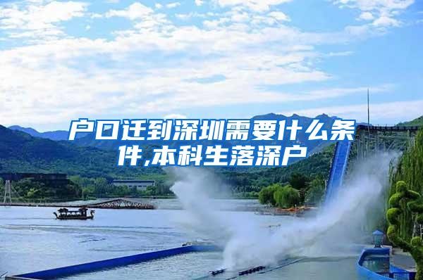 户口迁到深圳需要什么条件,本科生落深户