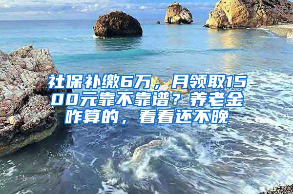 社保补缴6万，月领取1500元靠不靠谱？养老金咋算的，看看还不晚