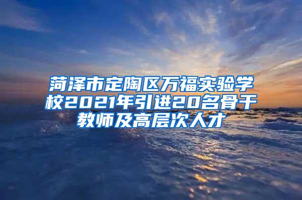 菏泽市定陶区万福实验学校2021年引进20名骨干教师及高层次人才