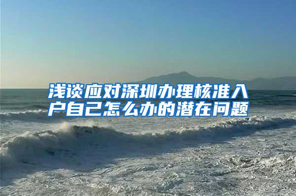 浅谈应对深圳办理核准入户自己怎么办的潜在问题