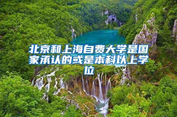 北京和上海自费大学是国家承认的或是本科以上学位