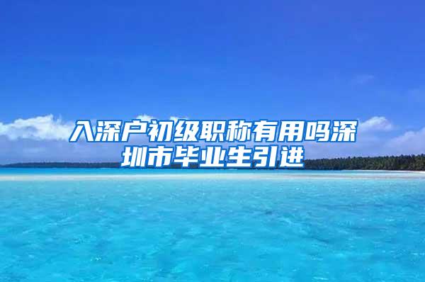 入深户初级职称有用吗深圳市毕业生引进