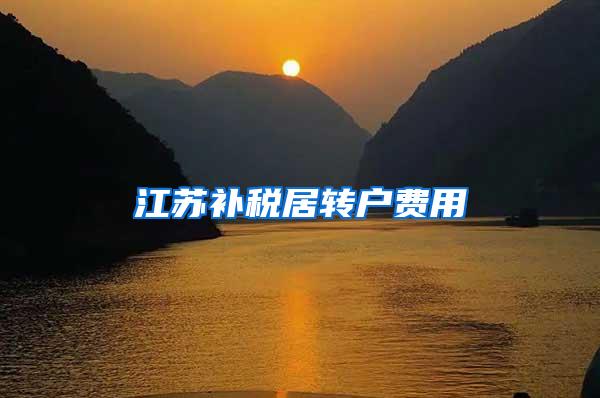 江苏补税居转户费用
