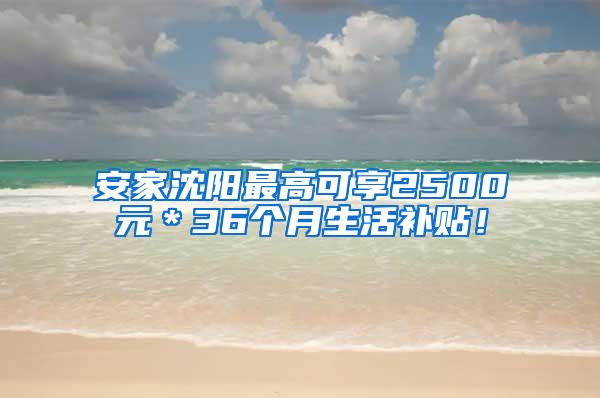 安家沈阳最高可享2500元＊36个月生活补贴！