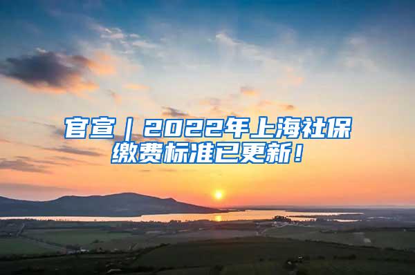 官宣｜2022年上海社保缴费标准已更新！