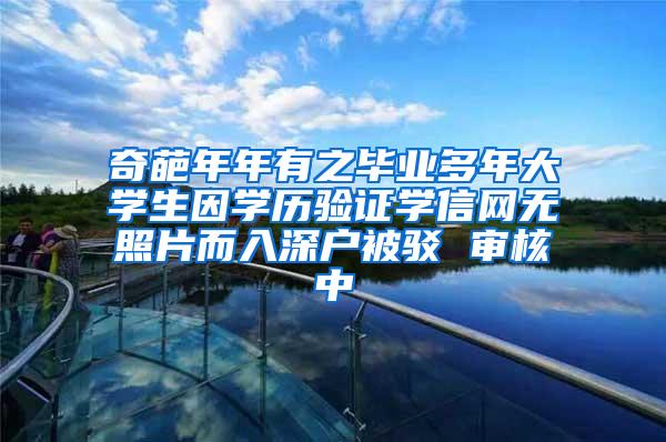 奇葩年年有之毕业多年大学生因学历验证学信网无照片而入深户被驳 审核中