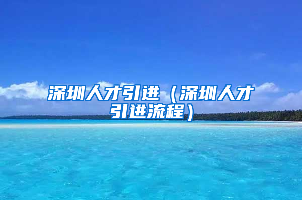 深圳人才引进（深圳人才引进流程）