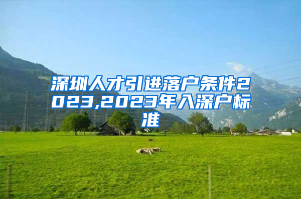 深圳人才引进落户条件2023,2023年入深户标准