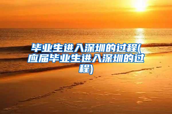 毕业生进入深圳的过程(应届毕业生进入深圳的过程)