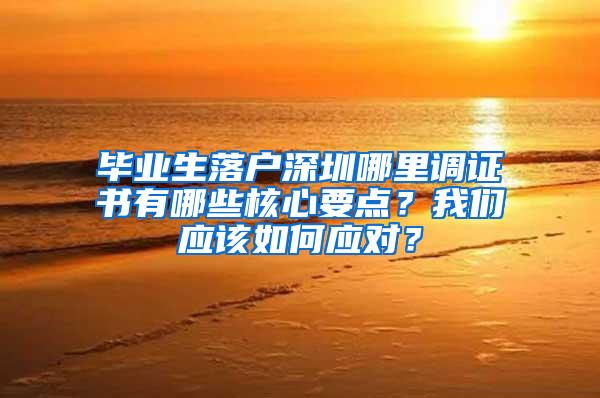 毕业生落户深圳哪里调证书有哪些核心要点？我们应该如何应对？