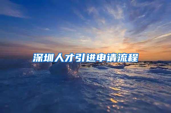 深圳人才引进申请流程