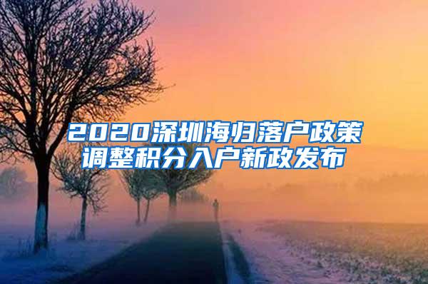 2020深圳海归落户政策调整积分入户新政发布