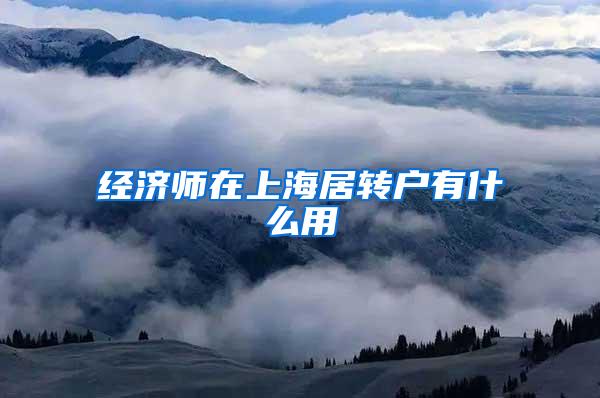 经济师在上海居转户有什么用