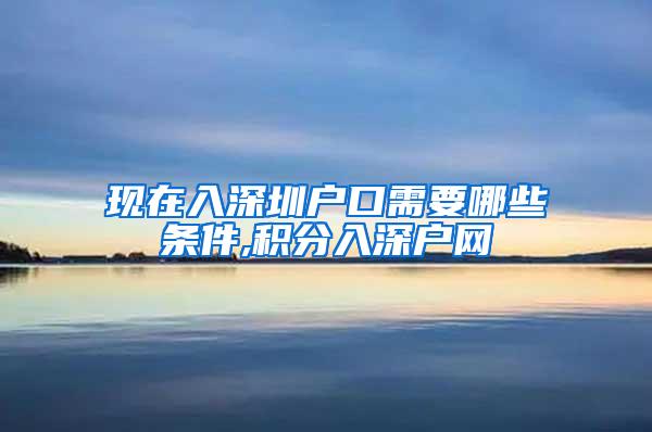 现在入深圳户口需要哪些条件,积分入深户网