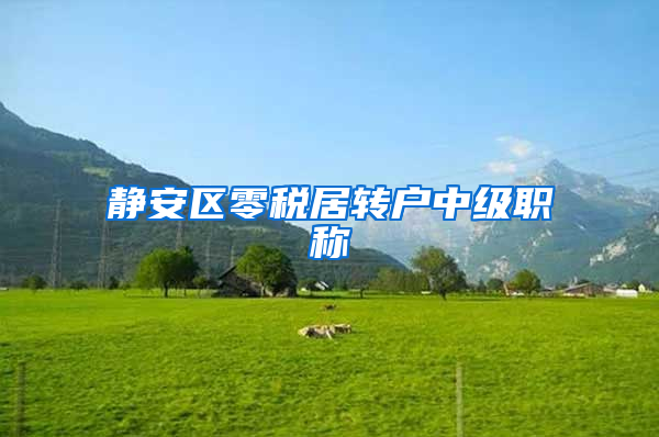 静安区零税居转户中级职称