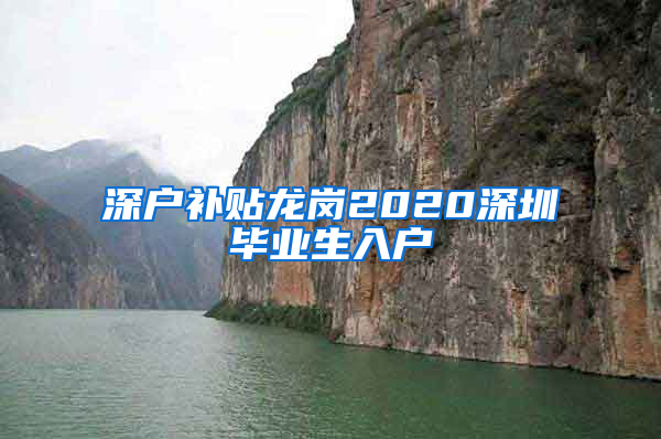 深户补贴龙岗2020深圳毕业生入户