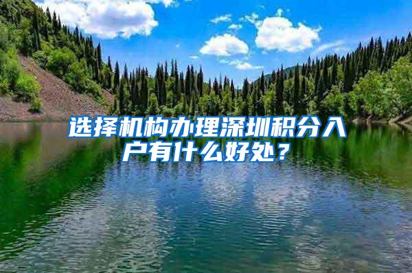 选择机构办理深圳积分入户有什么好处？