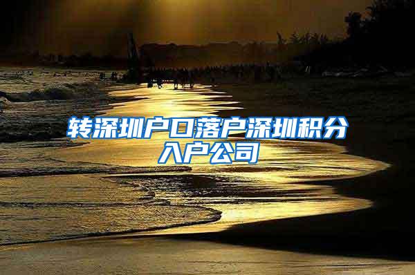 转深圳户口落户深圳积分入户公司