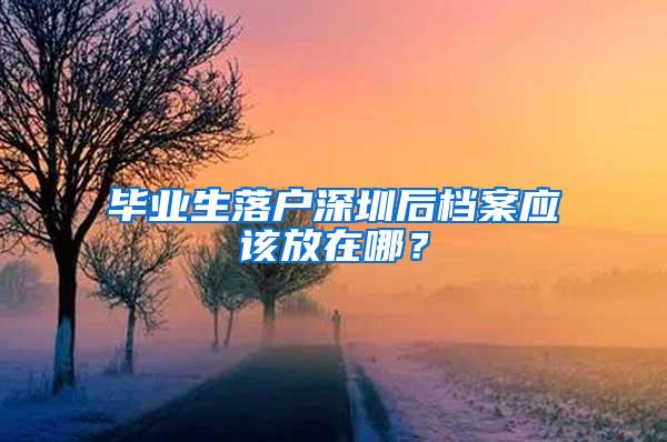 毕业生落户深圳后档案应该放在哪？