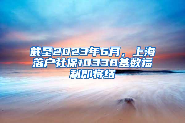 截至2023年6月，上海落户社保10338基数福利即将结