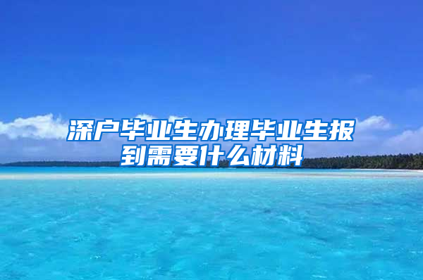 深户毕业生办理毕业生报到需要什么材料