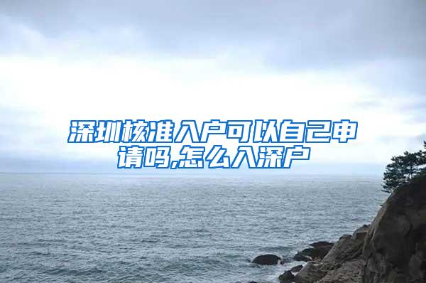 深圳核准入户可以自己申请吗,怎么入深户