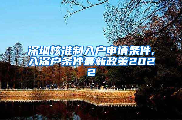 深圳核准制入户申请条件,入深户条件蕞新政策2022