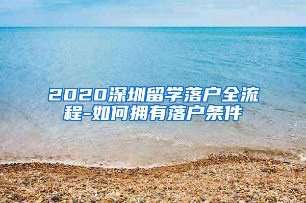 2020深圳留学落户全流程-如何拥有落户条件
