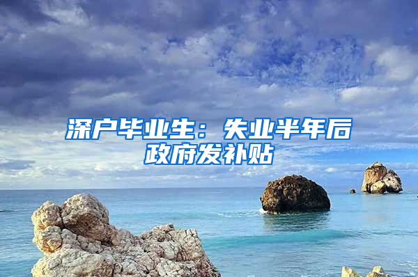 深户毕业生：失业半年后政府发补贴