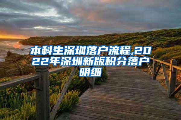 本科生深圳落户流程,2022年深圳新版积分落户明细