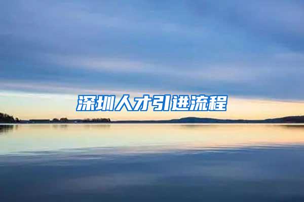 深圳人才引进流程