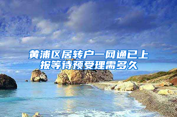 黄浦区居转户一网通已上报等待预受理需多久