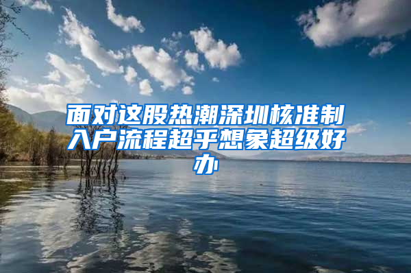 面对这股热潮深圳核准制入户流程超乎想象超级好办