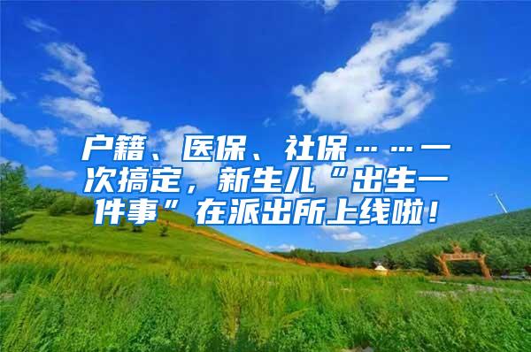 户籍、医保、社保……一次搞定，新生儿“出生一件事”在派出所上线啦！