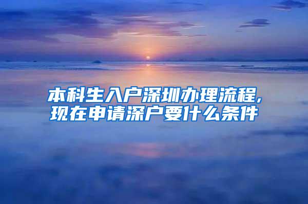 本科生入户深圳办理流程,现在申请深户要什么条件