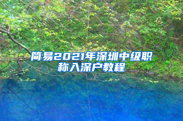 简易2021年深圳中级职称入深户教程