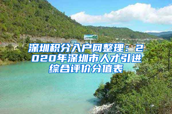 深圳积分入户网整理：2020年深圳市人才引进综合评价分值表