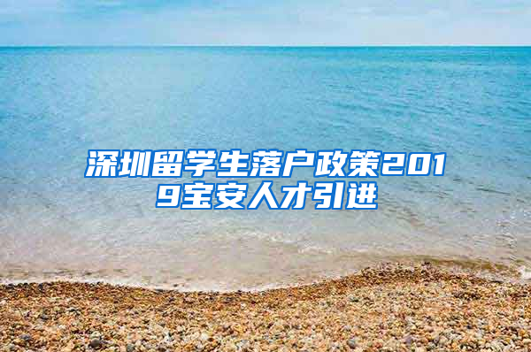 深圳留学生落户政策2019宝安人才引进