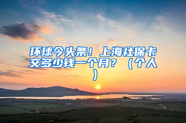 环球今头条！上海社保卡交多少钱一个月？（个人）