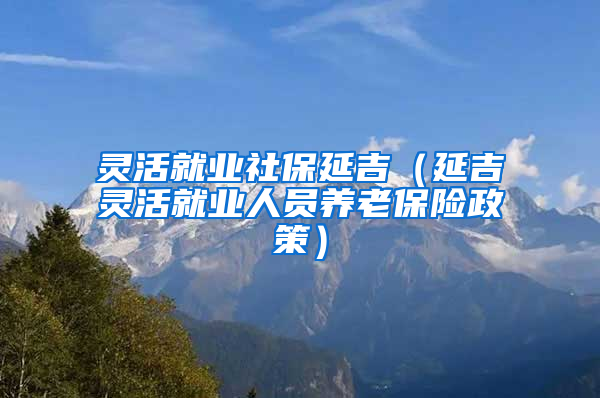 灵活就业社保延吉（延吉灵活就业人员养老保险政策）