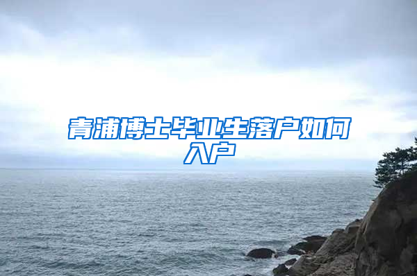 青浦博士毕业生落户如何入户